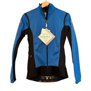Castelli Alpha Ros 2 Jacket Women S Cycling Triathlon Blue Black Goretex Windsto